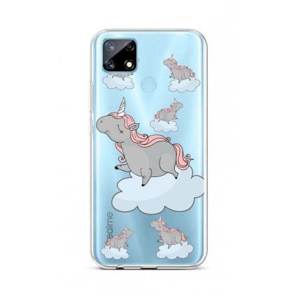 Zadný silikónový kryt na Realme 7i Grey Unicorns