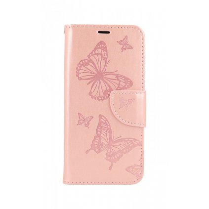 Flipové púzdro na iPhone 12 mini Butterfly ružové svetlé