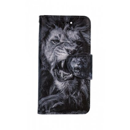 Flipové púzdro na iPhone SE 2020 Čiernobiely lev