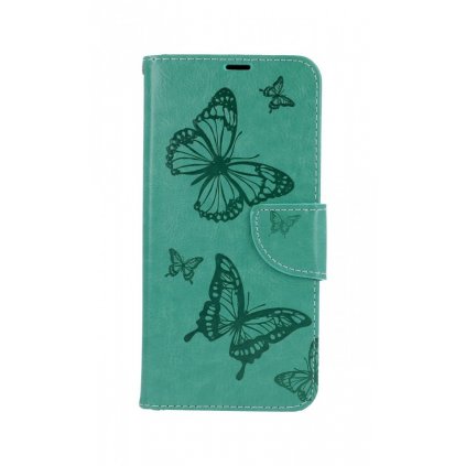 Flipové puzdro na Xiaomi Redmi Note 10 Butterfly zelené