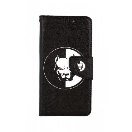 Flipové púzdro na iPhone 11 Čiernobiely pitbull