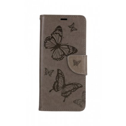 Flipové púzdro na Samsung A32 5G Butterfly šedé