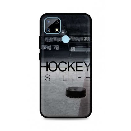 Zadný silikónový kryt DARK na Realme 7i Hockey Is Life