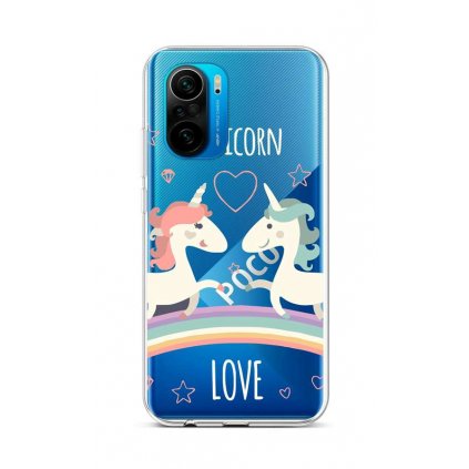 Zadný silikónový kryt na Xiaomi Poco F3 Unicorn Love