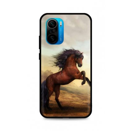 Zadný silikónový kryt DARK na Xiaomi Poco F3 Brown Horse