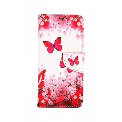 Flipové puzdro na Samsung A32 5G Ružoví motýliky