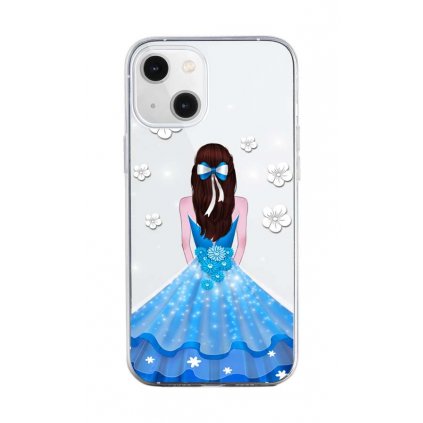 Zadný silikónový kryt na iPhone 13 Blue Princess