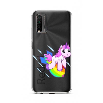 Zadný silikónový kryt na Xiaomi Redmi 9T Flying Unicorn