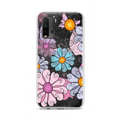 Zadný silikónový kryt na Xiaomi Redmi 9T Colorful Daisy