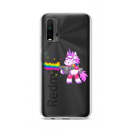 Zadný silikónový kryt na Xiaomi Redmi 9T Rainbow Gun