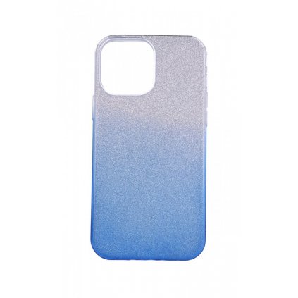 Zadný pevný kryt na iPhone 13 Pro Max glitter strieborno-modrý
