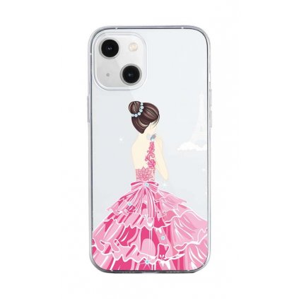 Zadný silikónový kryt na iPhone 13 mini Pink Princess