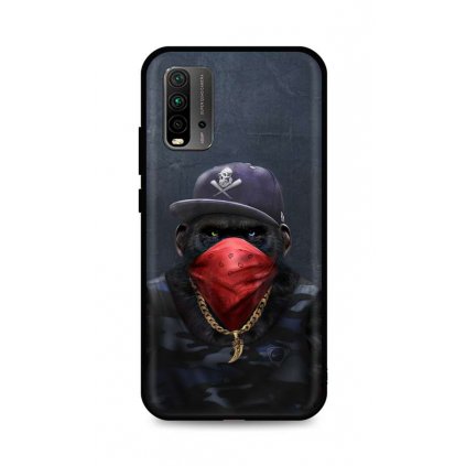 Zadný silikónový kryt DARK na Xiaomi Redmi 9T Monkey Gangster