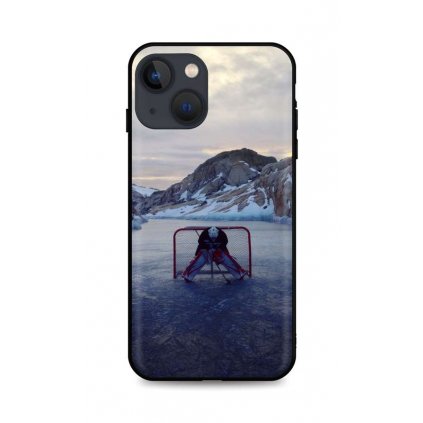 Zadný silikónový kryt DARK na iPhone 13 mini Hockey Goalie