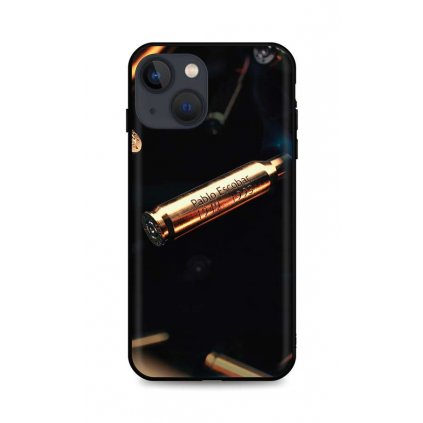Zadný silikónový kryt DARK na iPhone 13 mini Pablo Escobar Bullet