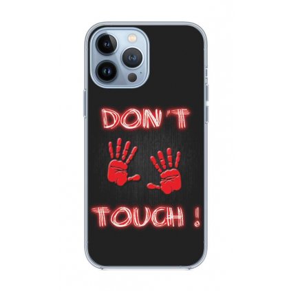 Zadný silikónový kryt na iPhone 13 Pro Max Dont Touch Red