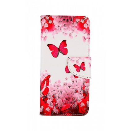 Flipové puzdro na Realme 8 Ružoví motýliky