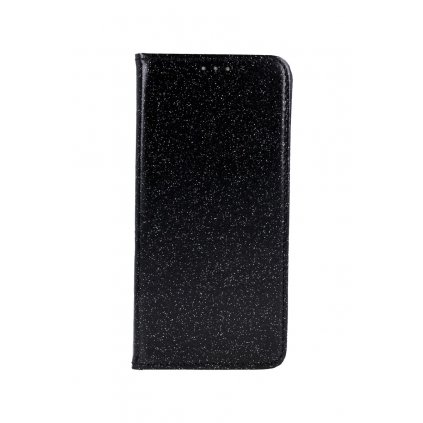 Flipové puzdro Magnet Book na Samsung S21 Plus glitter čierne