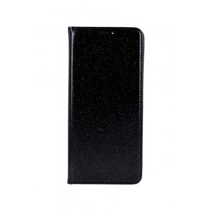 Flipové puzdro Magnet Book na Samsung S21 Ultra glitter čierne