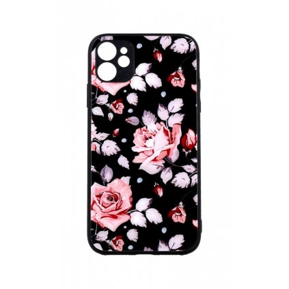 Zadný pevný kryt LUXURY na iPhone 11 Black Roses