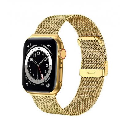 Oceľový remienok LUXURY pre Apple Watch 3-4-5-6-SE 38-40 mm zlatý