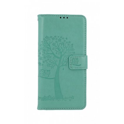 Flipové púzdro na Samsung A22 Zelený strom malé sovy
