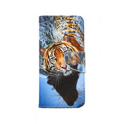 Flipové puzdro na Samsung A22 Hnedý tiger