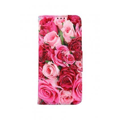 Flipové púzdro na Samsung A22 Ružové ružičky