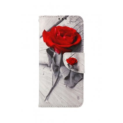 Flipové puzdro na Samsung A22 Červená ruža