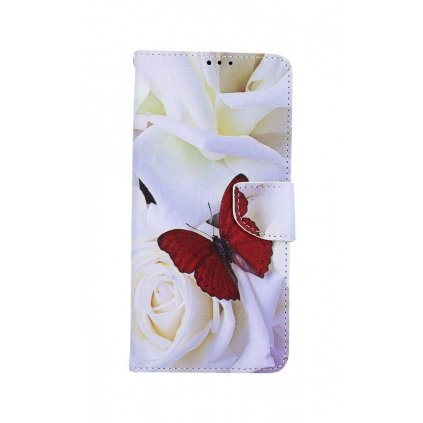 Flipové púzdro na Samsung A22 Červený motýľ