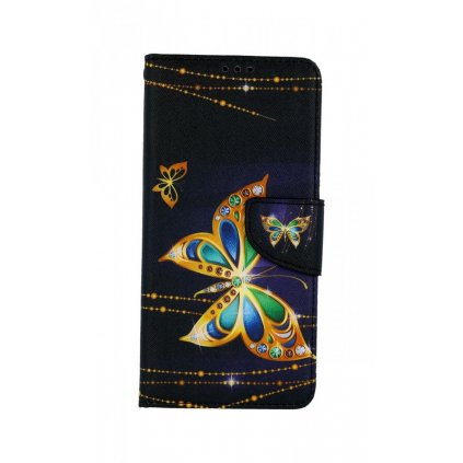 Flipové puzdro na Samsung A22 Zlatý motýľ