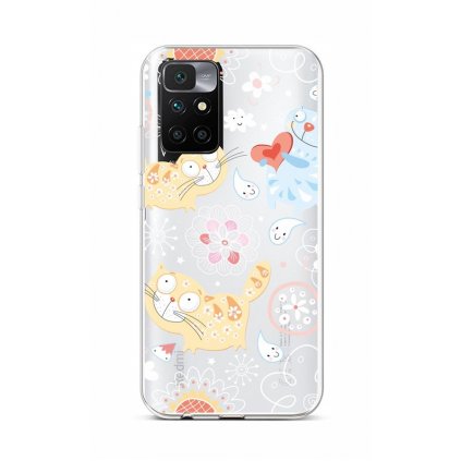 Zadný silikónový kryt na Xiaomi Redmi 10 Happy Cats