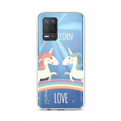 Zadný silikónový kryt na Realme 8 5G Unicorn Love