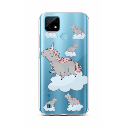 Zadný silikónový kryt na Realme C21 Grey Unicorns