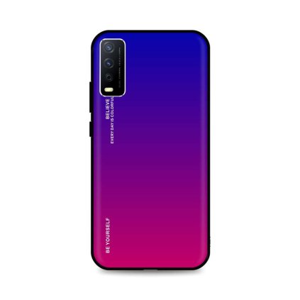 Zadný pevný kryt LUXURY na Vivo Y11s dúhový fialový