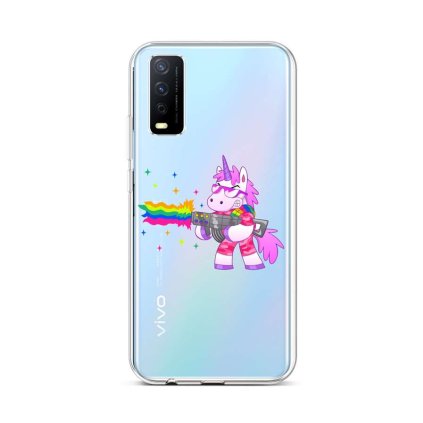 Zadný silikónový kryt na Vivo Y11s Rainbow Gun