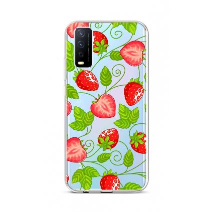 Zadný silikónový kryt na Vivo Y11s Strawberries