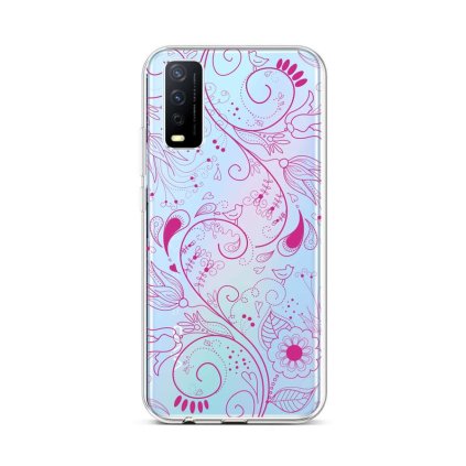 Zadný silikónový kryt na Vivo Y11s Pink Ornament