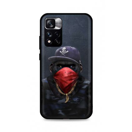 Zadný silikónový kryt DARK na Xiaomi Redmi Note 11 Pro Monkey Gangster