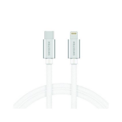 Dátový kábel Swissten USB-C - Lightning 2m strieborný