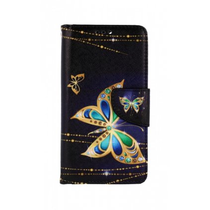 Flipové púzdro na iPhone 13 mini Zlatý motýľ