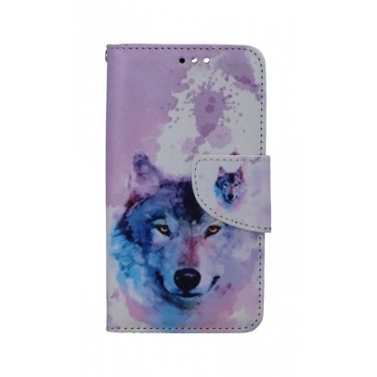 Flipové púzdro na iPhone 13 mini Polárny vlk