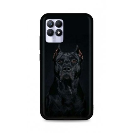 Zadný silikónový kryt DARK na Realme 8i Dark Pitbull