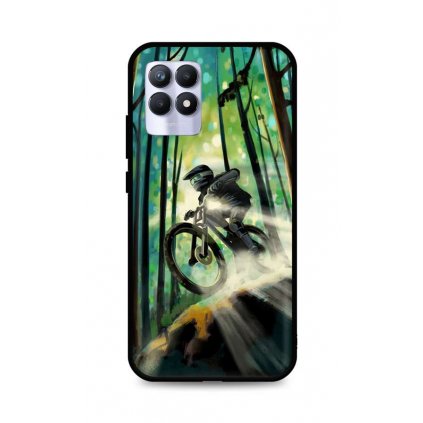 Zadný silikónový kryt DARK na Realme 8i Mountain Bike