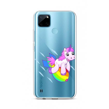 Zadný silikónový kryt na Realme C21Y Flying Unicorn