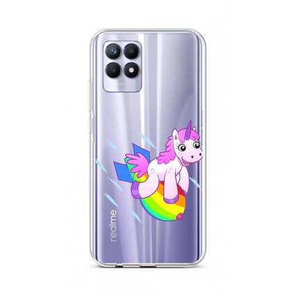 Zadný silikónový kryt na Realme 8i Flying Unicorn