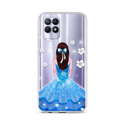 Zadný silikónový kryt na Realme 8i Blue Princess