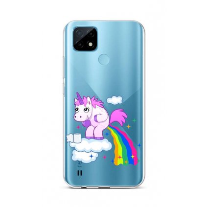 Zadný silikónový kryt na Realme C21 Rainbow Disaster