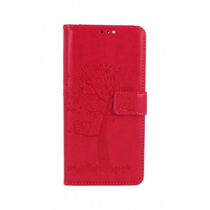 Flipové púzdro na Xiaomi Poco M4 Pro 5G Tmavo ružový strom sovičky