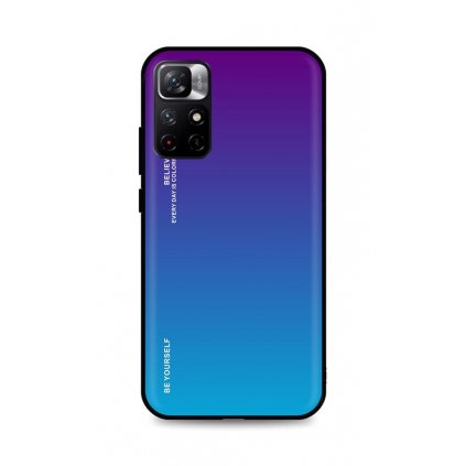 Zadný pevný kryt LUXURY na Xiaomi Poco M4 Pro 5G dúhový purpurový